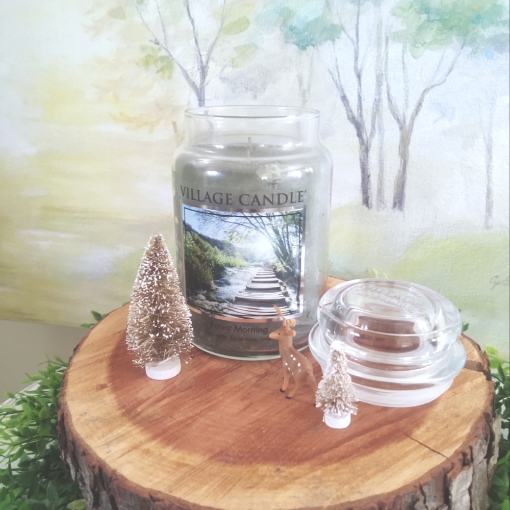 NWt 🌲 Forest Morning 🌅 by Village Candle~ Large 26 oz. Jar